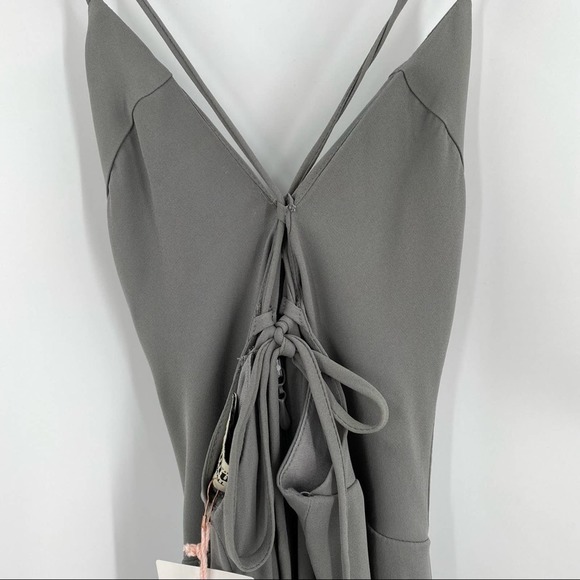 Show Me Your Mumu Womens Godshaw Goddess Gown Bridesmaid Grey Size Small Lace-Up - Picture 7 of 10